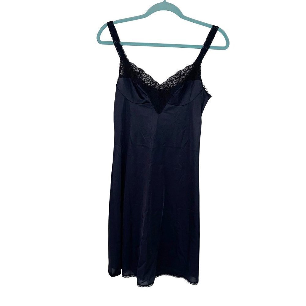Vassarette Slip Womens Vintage Size 34F Small S Sleeveless Nylon Polyamide Lace